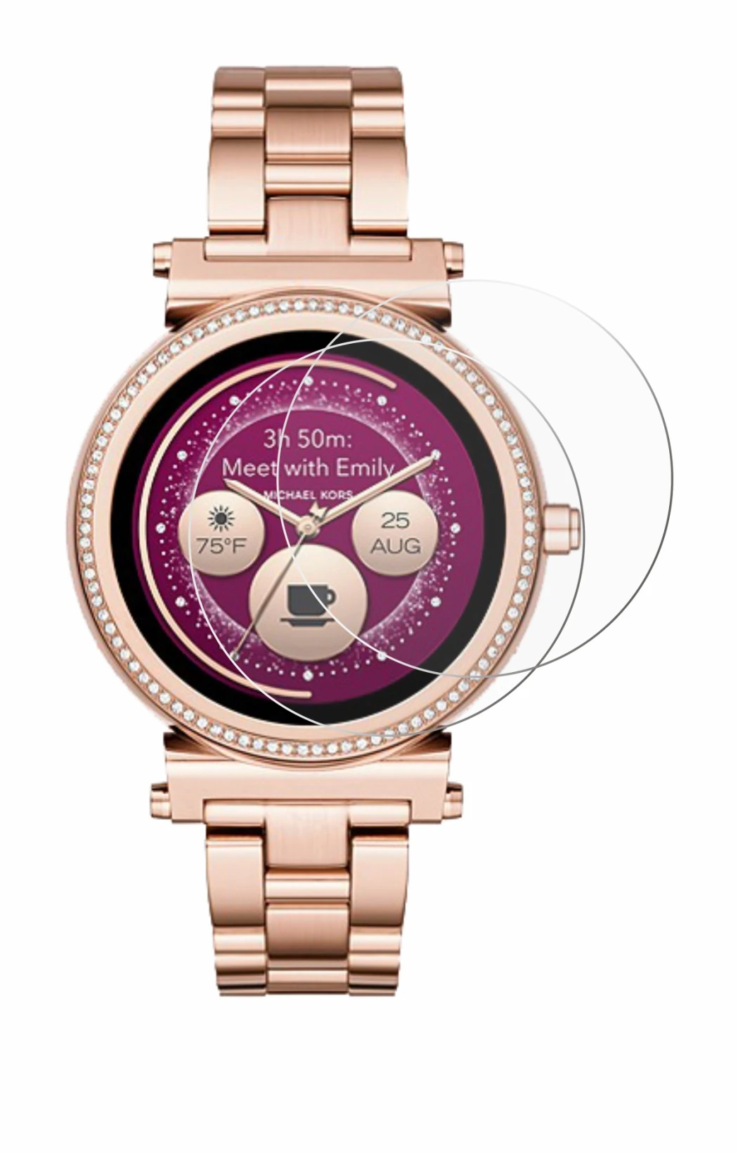 Image of the device Michael Kors Access Sofie with a wide variety of screen protectors.