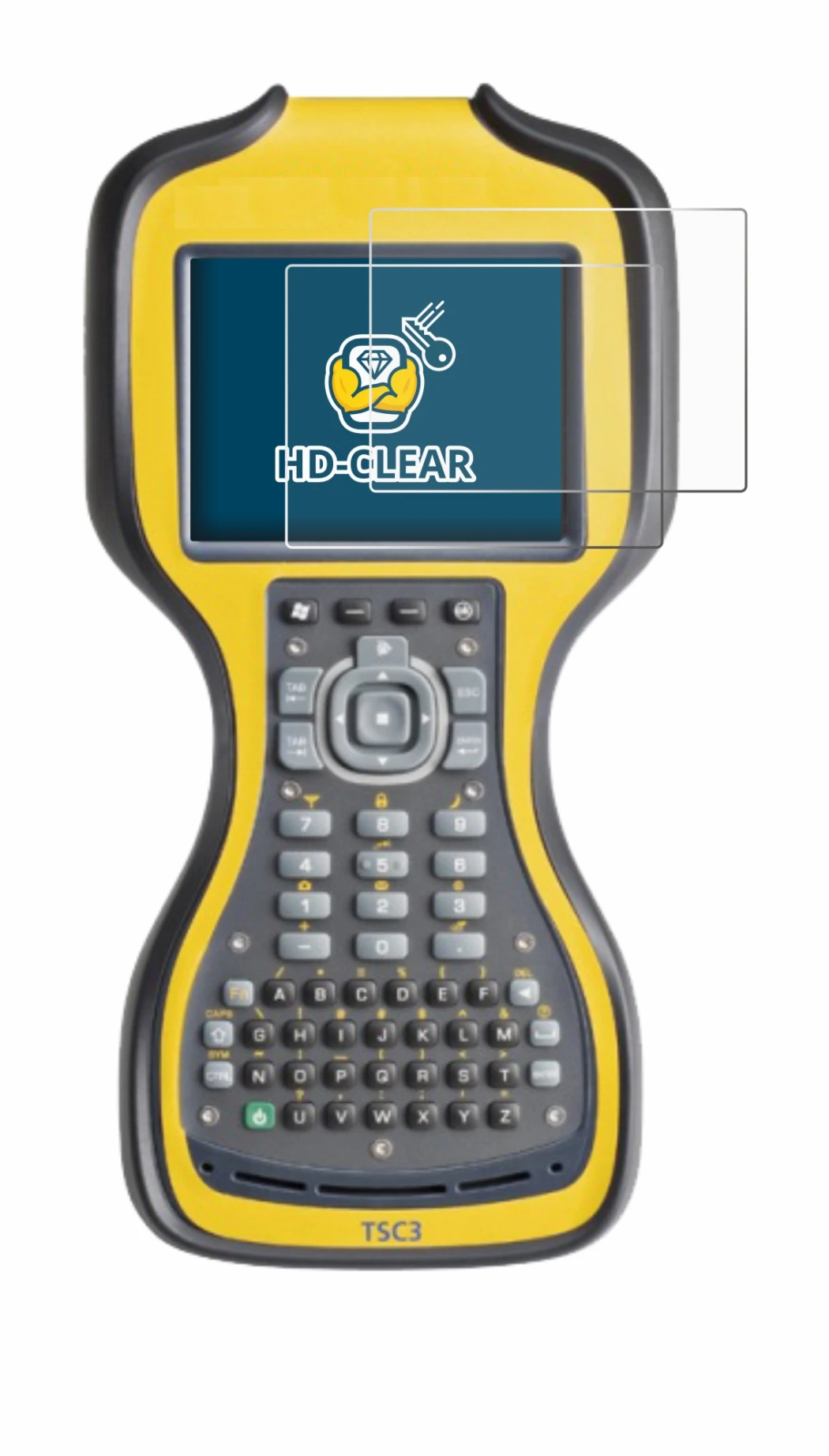 Image of the device Trimble TSC3 with a wide variety of screen protectors.