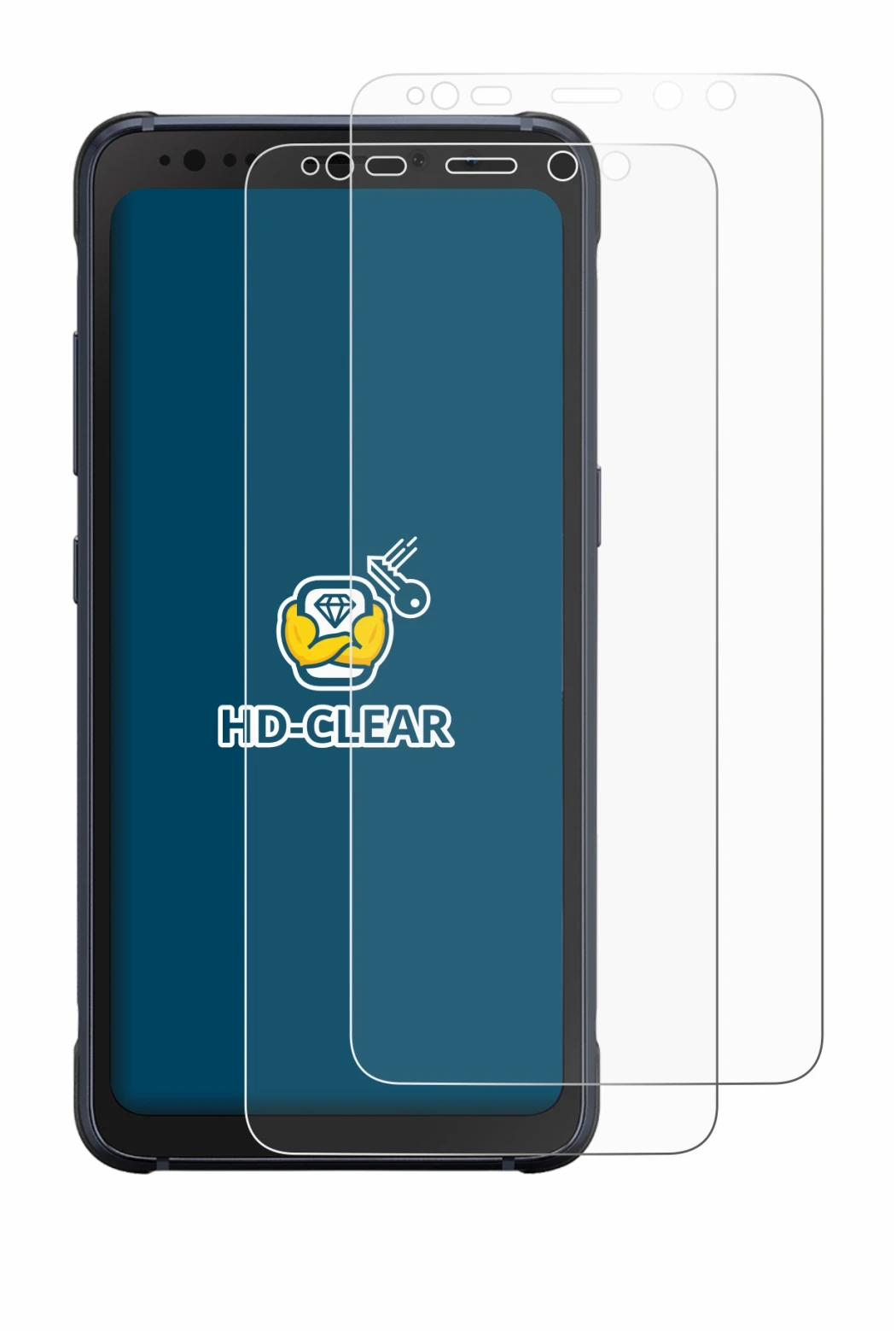 Image of the device Samsung Galaxy S8 Active with a wide variety of screen protectors.