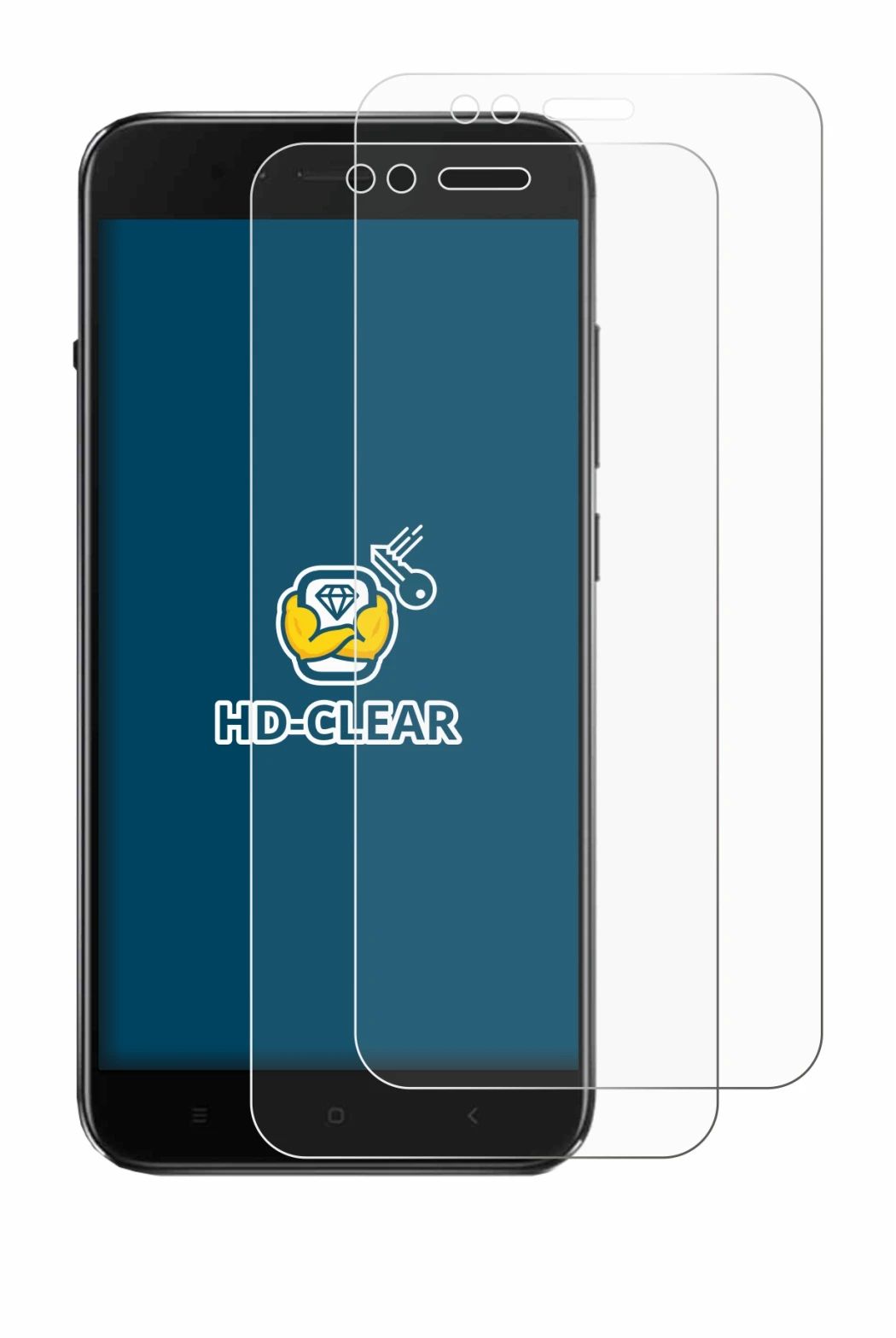 Image of the device Xiaomi Mi A1 with a wide variety of screen protectors.