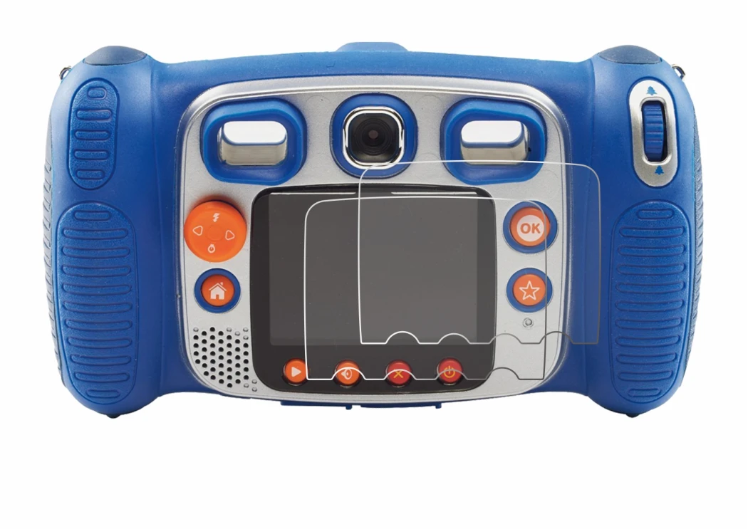 Image of the device Vtech Kidizoom Duo 5.0 with a wide variety of screen protectors.