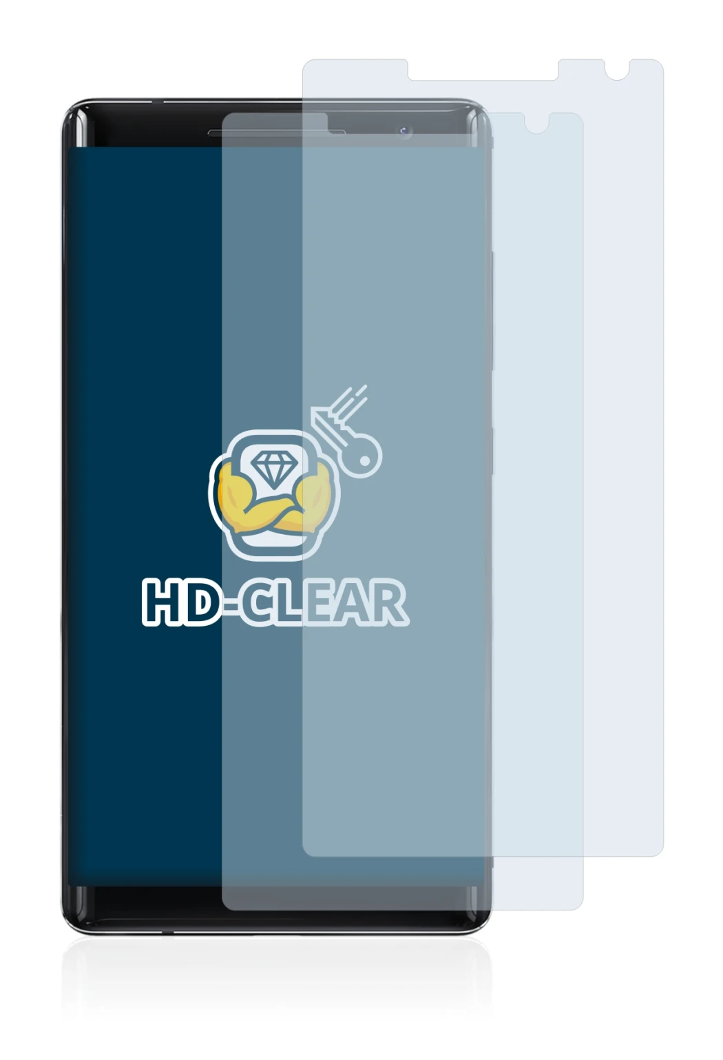 Image of the device Nokia 8 Sirocco with a wide variety of screen protectors.