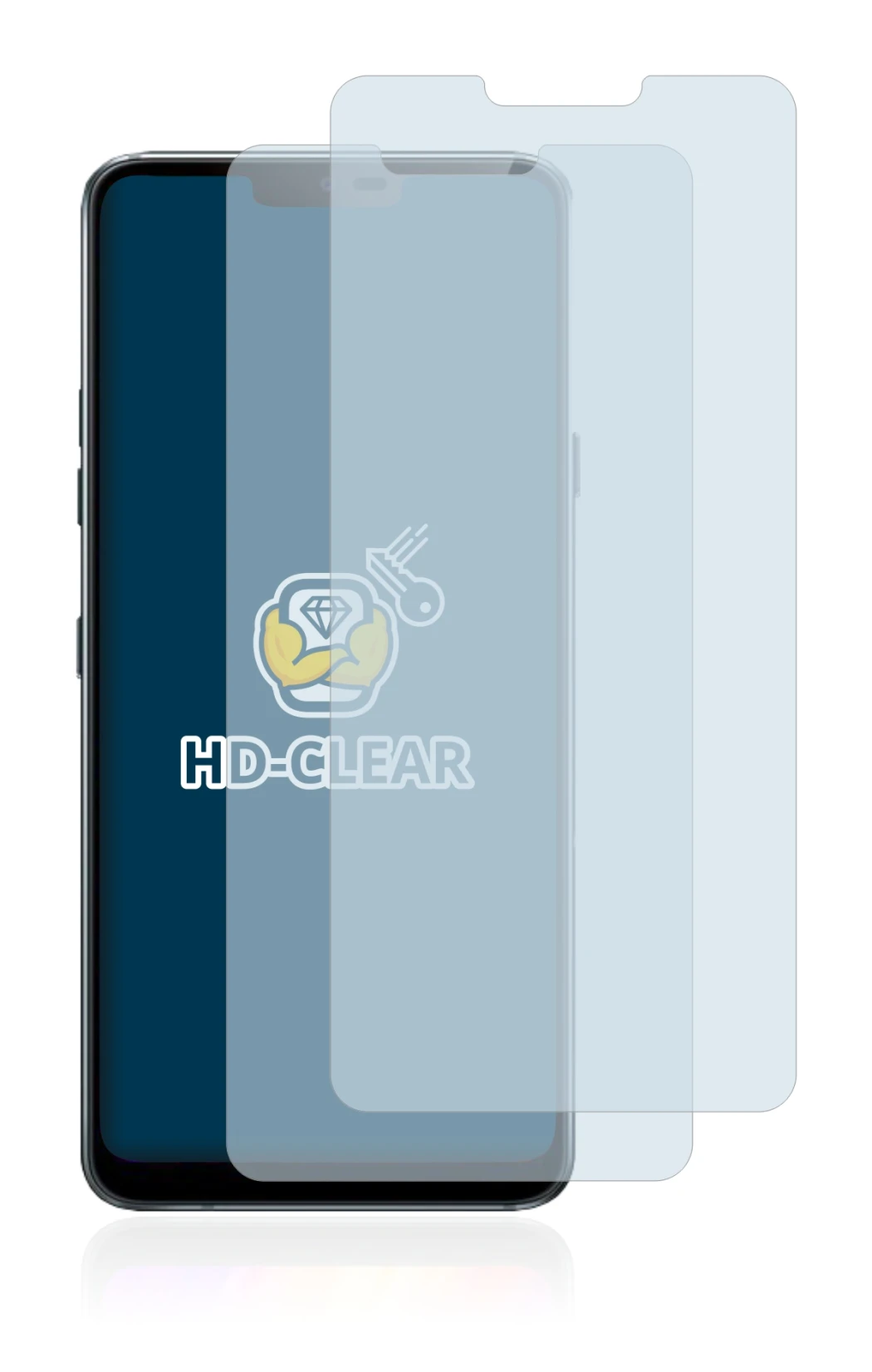 Image of the device LG G7 ThinQ with a wide variety of screen protectors.