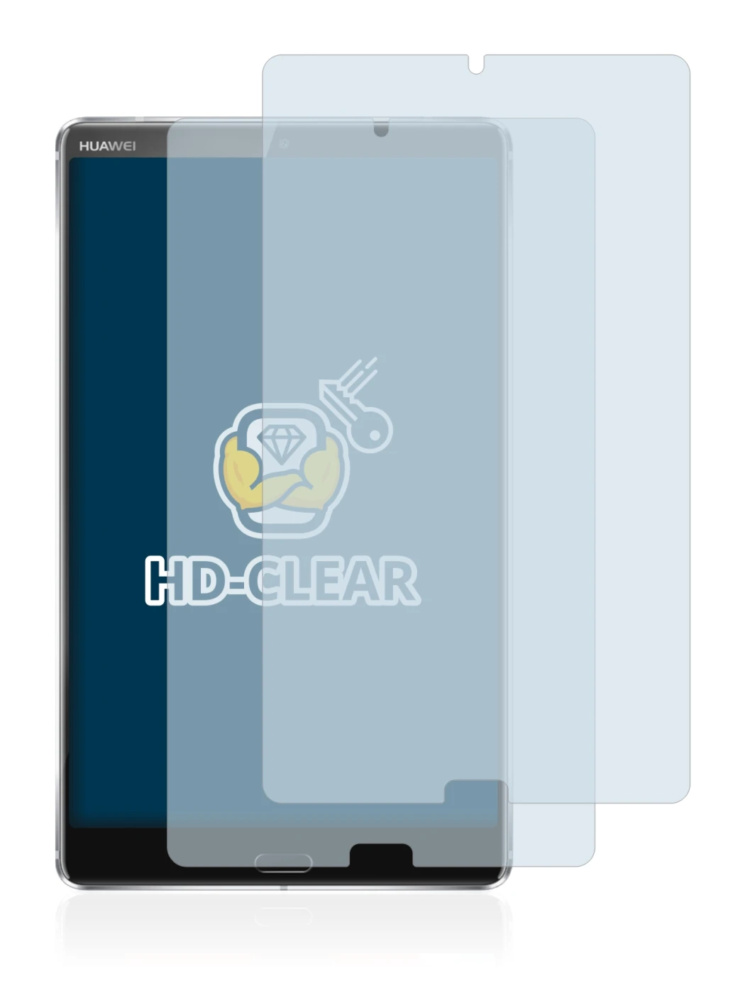 Image of the device Huawei MediaPad M5 8.4 with a wide variety of screen protectors.