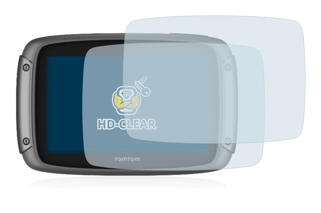 Image of the device TomTom Rider 500 with a wide variety of screen protectors.