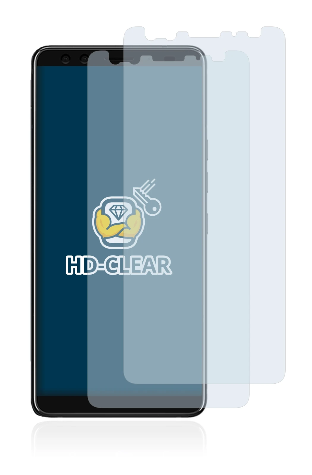 Image of the device HTC U12 Plus with a wide variety of screen protectors.
