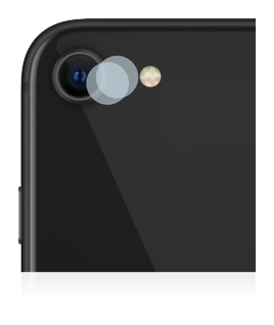 Image of the device Apple iPhone SE 2 2020 (ONLY Camera Lens) with a wide variety of screen protectors.
