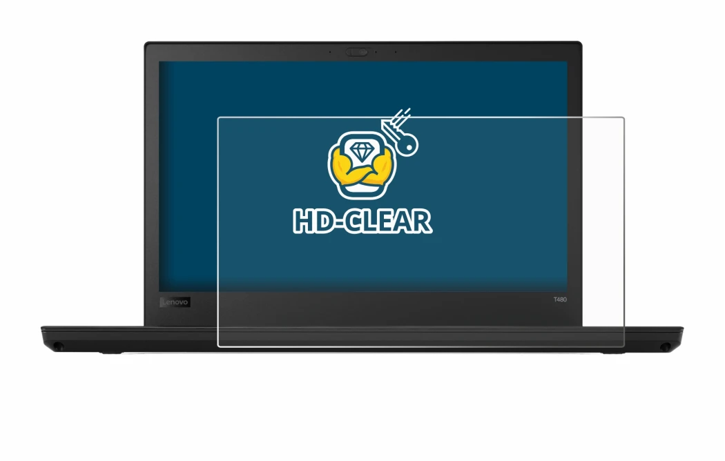 Image of the device Lenovo ThinkPad T480 with a wide variety of screen protectors.