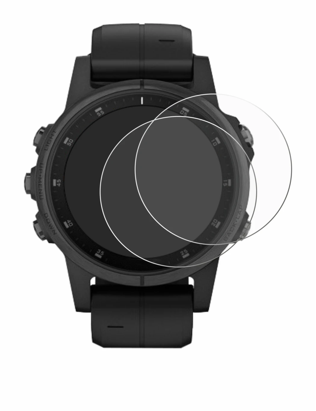 Image of the device Garmin Fenix 5S Plus (42 mm) with a wide variety of screen protectors.