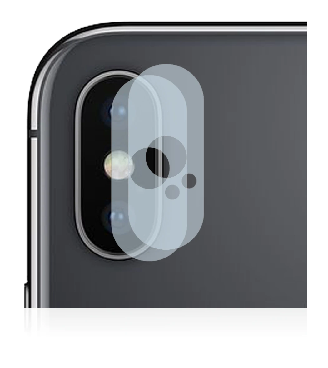 Image of the device Apple iPhone Xs Max (ONLY Camera Lens) with a wide variety of screen protectors.