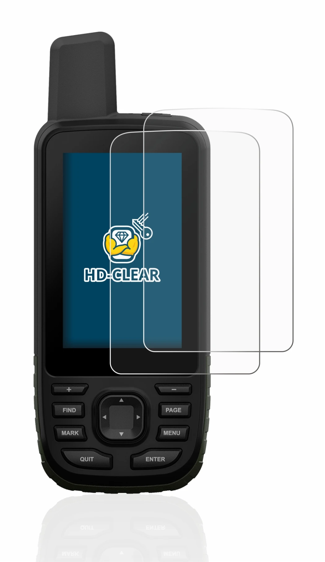 Image of the device Garmin GPSMAP 66s with a wide variety of screen protectors.
