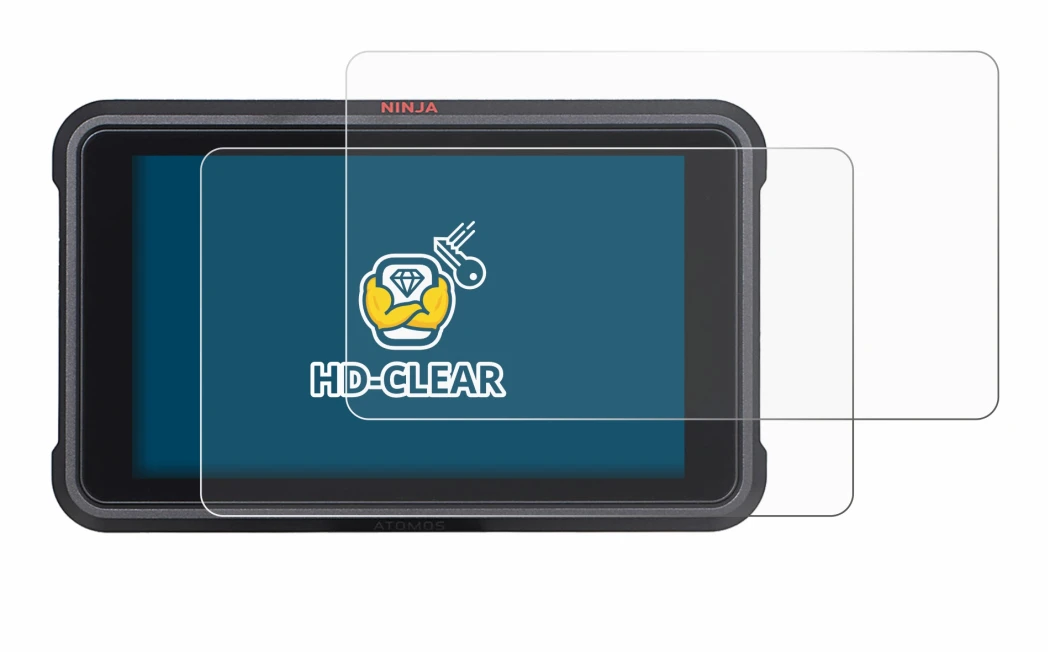 Image of the device Atomos Ninja V with a wide variety of screen protectors.