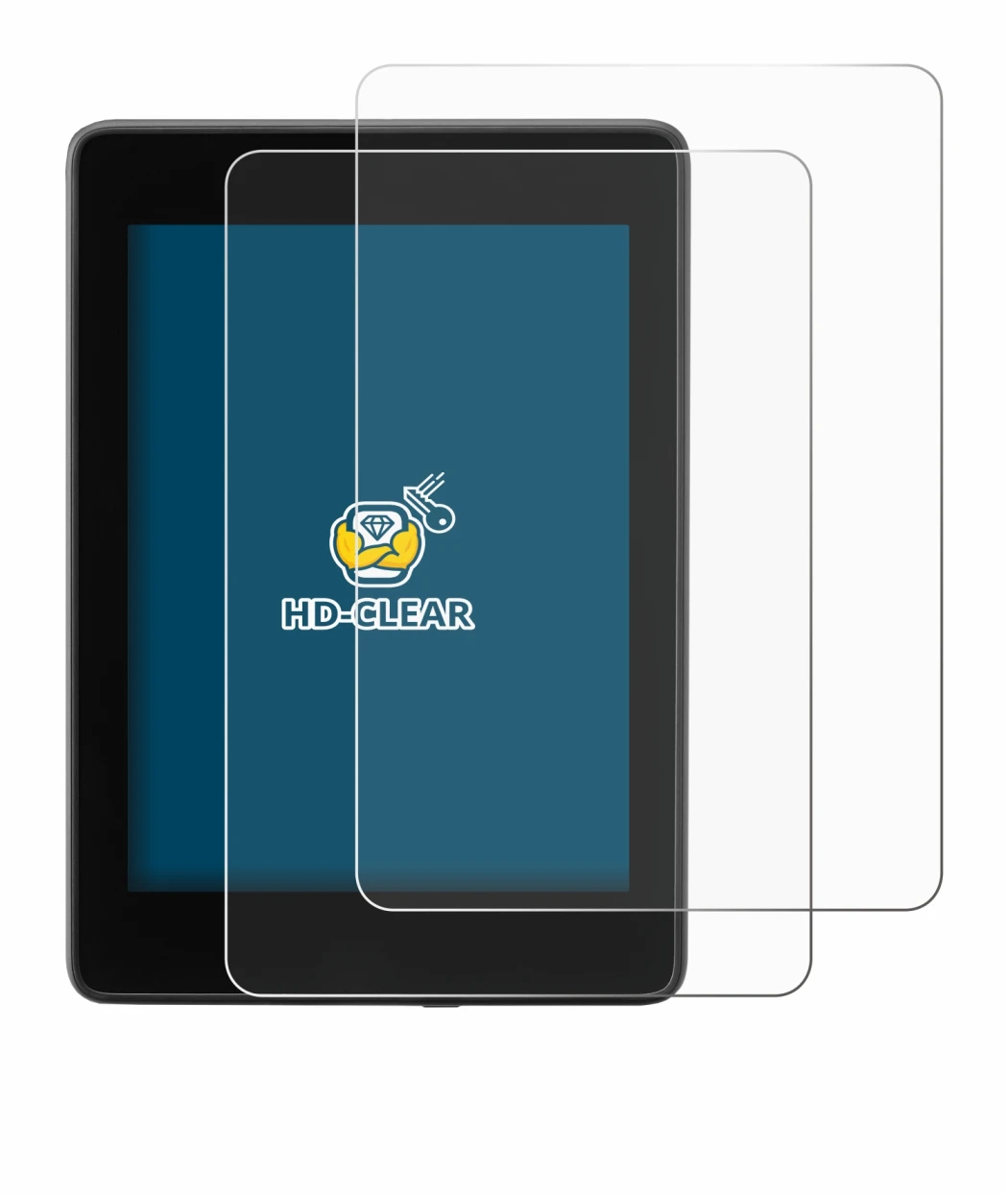 Image of the device Amazon Kindle Paperwhite 2018 (10th Gen.) with a wide variety of screen protectors.
