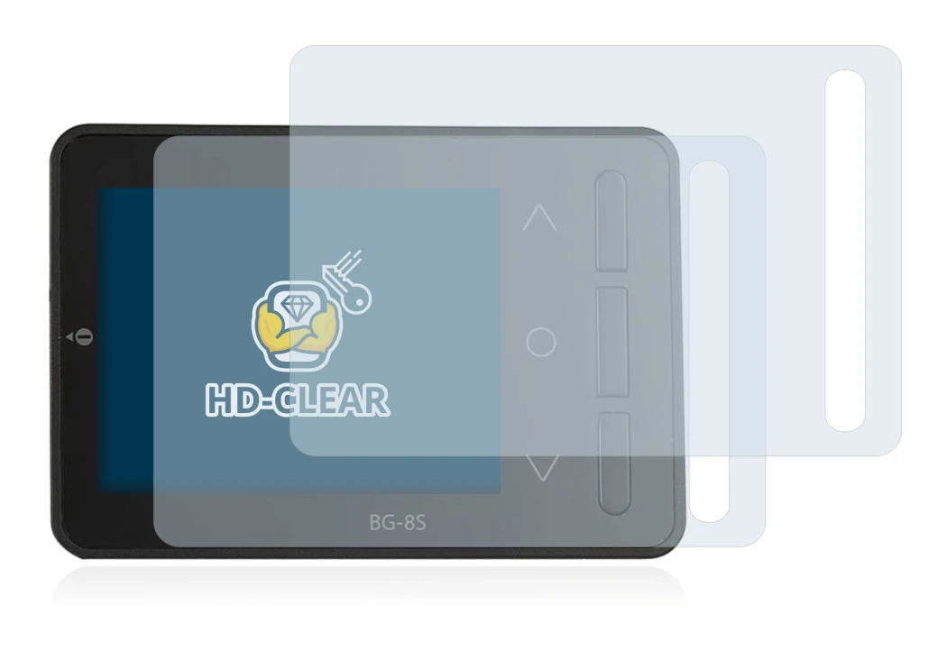 Image of the device ISDT BG-8S with a wide variety of screen protectors.