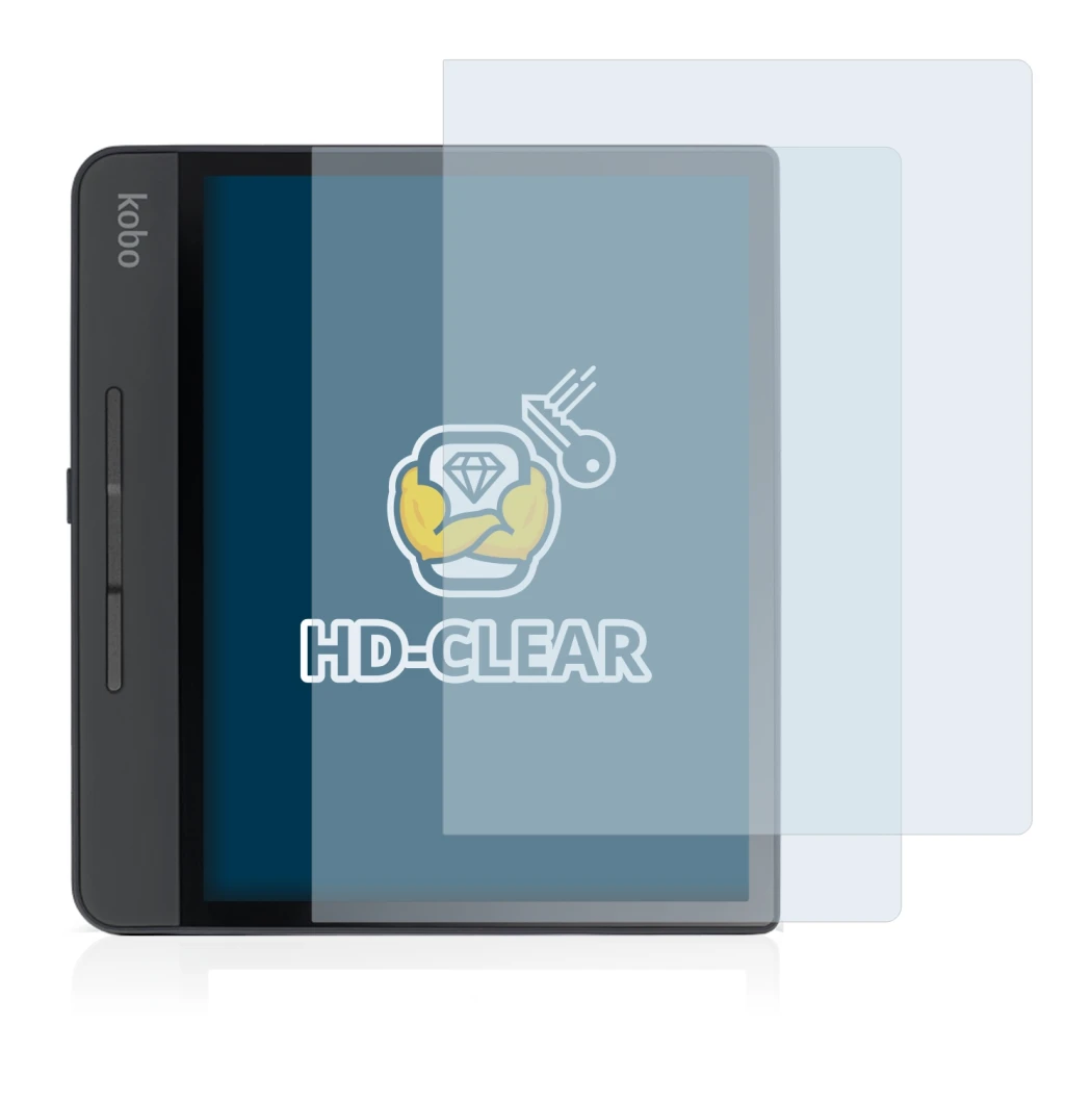 Image of the device Kobo Forma with a wide variety of screen protectors.