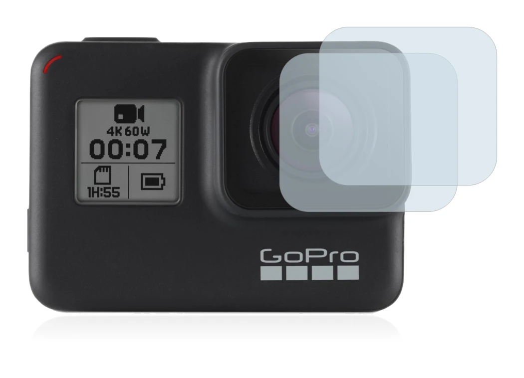 Image of the device GoPro Hero 7 Black (Lens) with a wide variety of screen protectors.