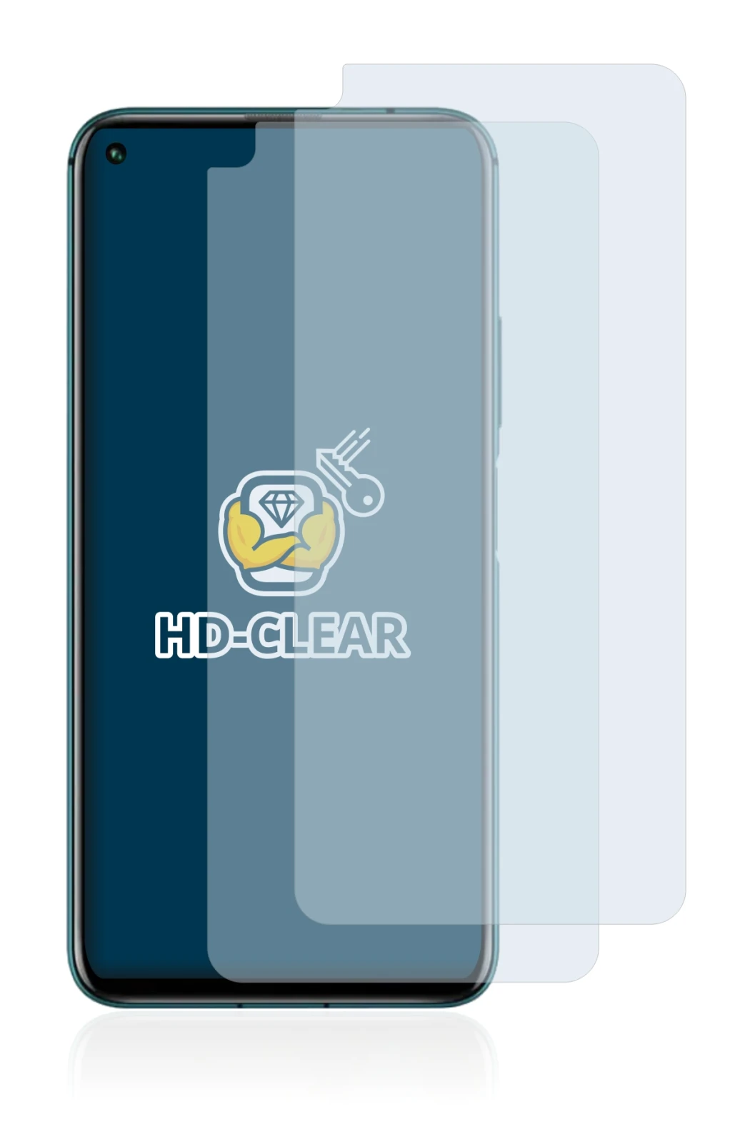 Image of the device Honor 20 Pro with a wide variety of screen protectors.