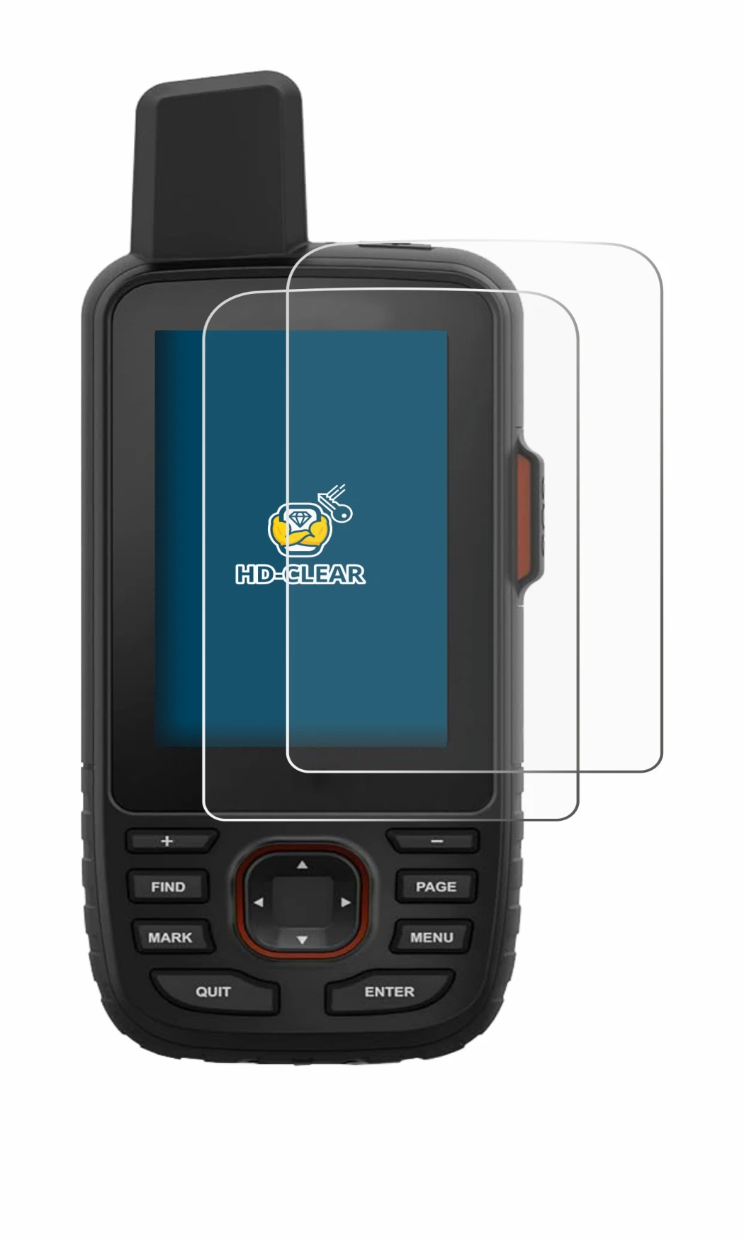 Image of the device Garmin GPSMAP 66i with a wide variety of screen protectors.