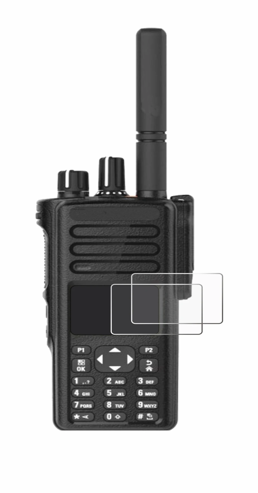 Image of the device Motorola DP4801e with a wide variety of screen protectors.