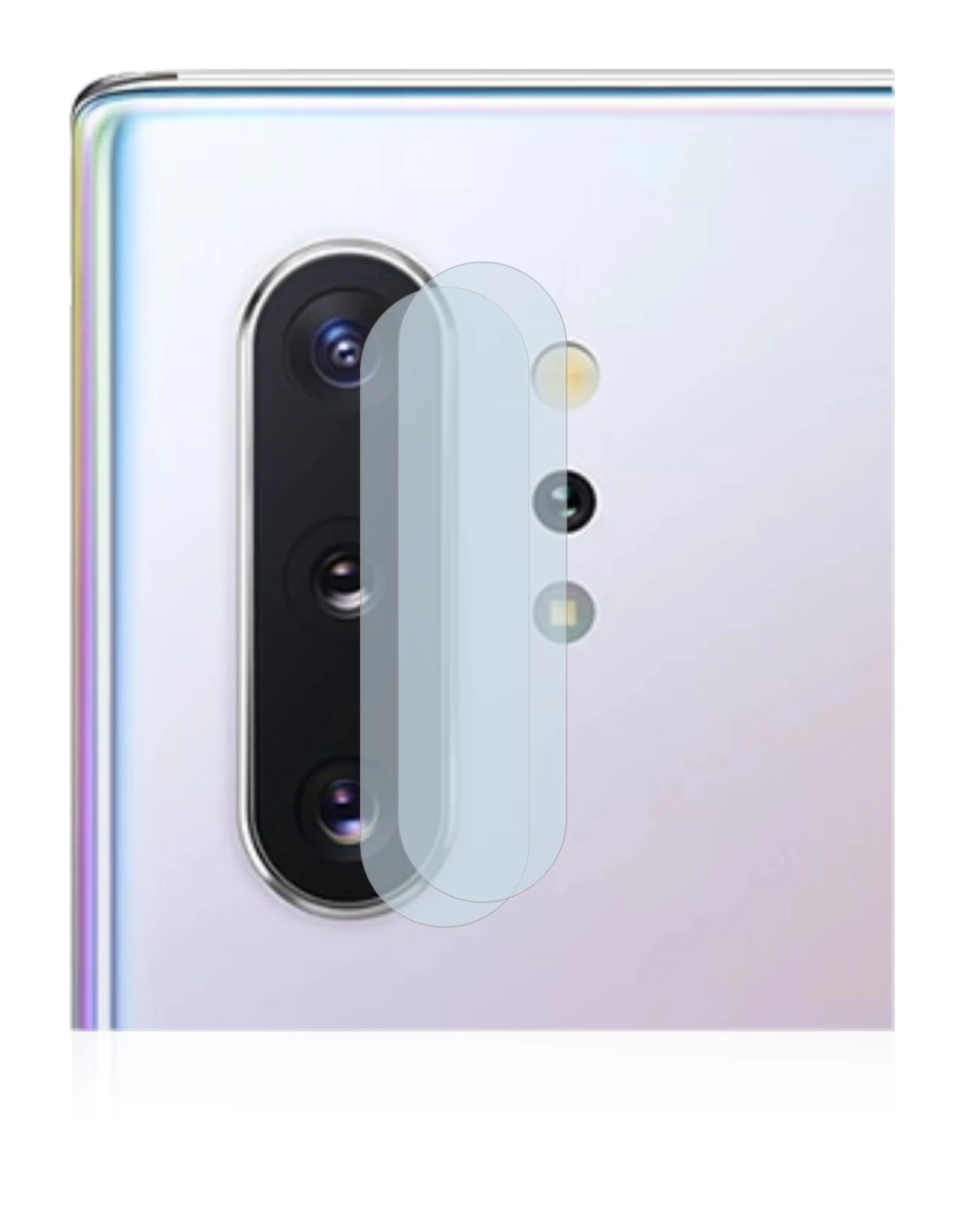 Image of the device Samsung Galaxy Note 10 Plus (ONLY Camera Lens) with a wide variety of screen protectors.