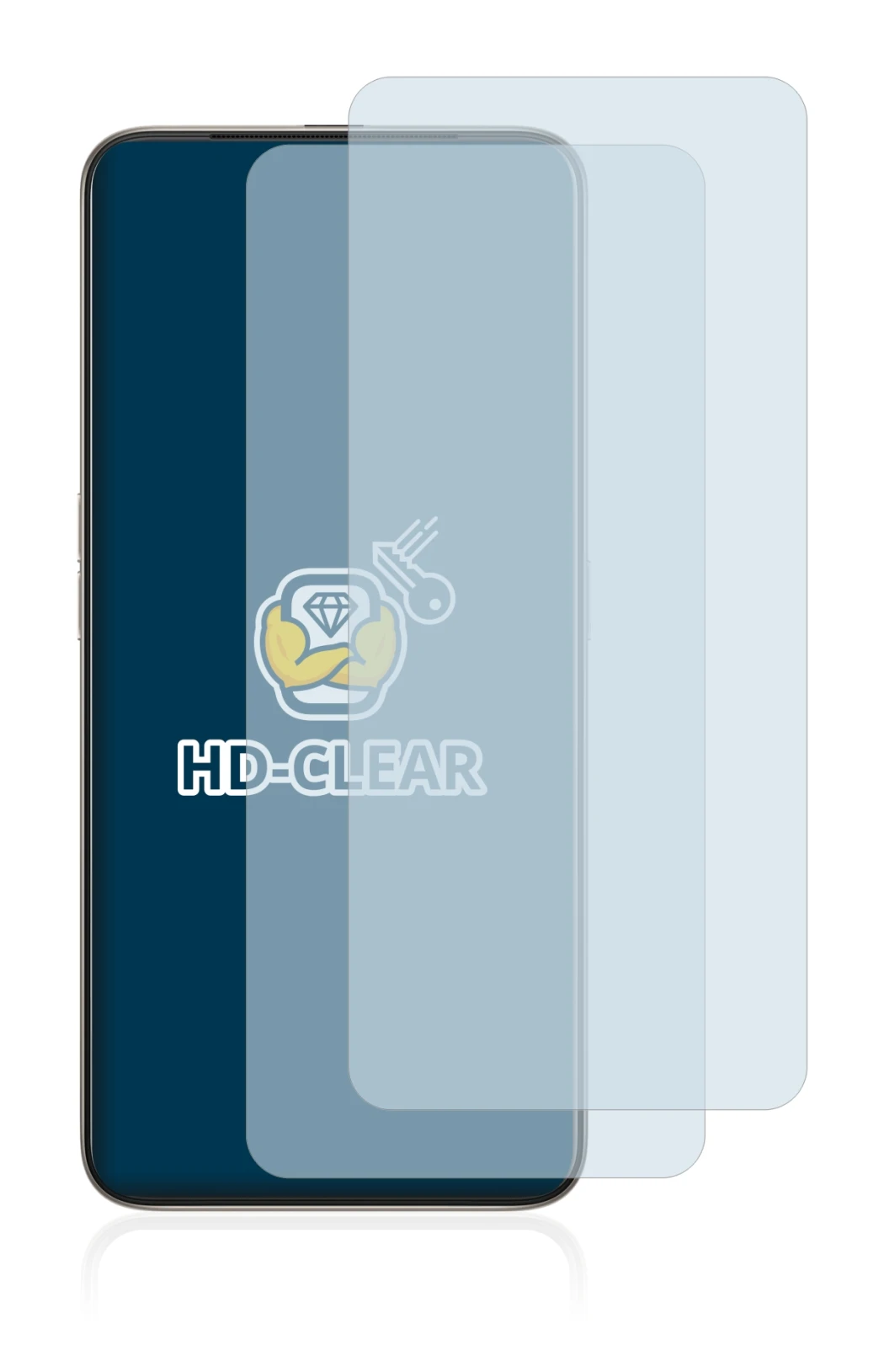 Image of the device Oppo Reno 2 Z with a wide variety of screen protectors.