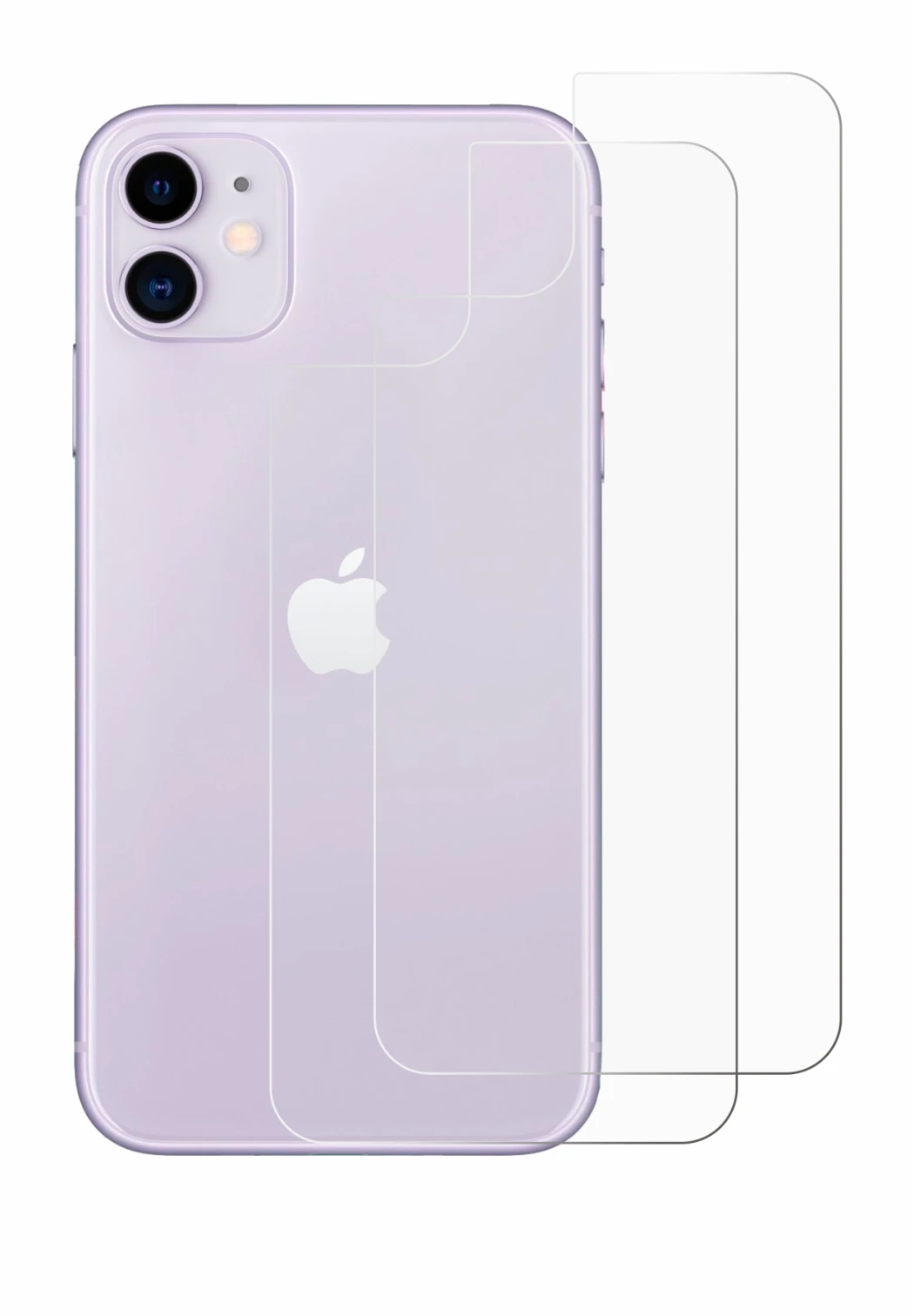 Image of the device Apple iPhone 11 (Back) with a wide variety of screen protectors.