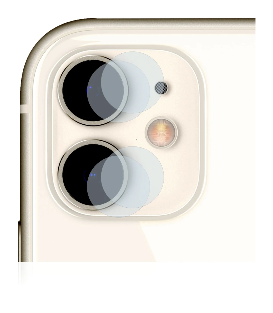 Image of the device Apple iPhone 11 (ONLY Camera Lens) with a wide variety of screen protectors.
