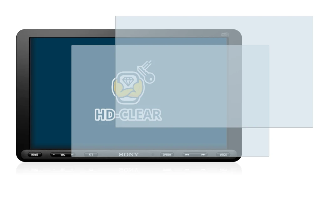 Image of the device Sony XAV-AX8050D with a wide variety of screen protectors.