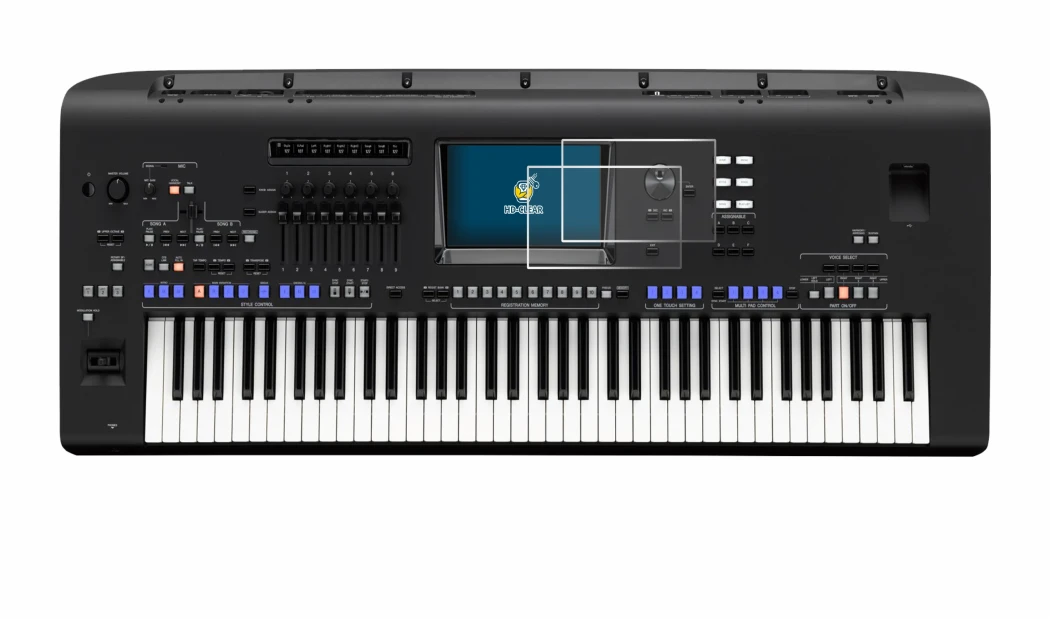 Image of the device Yamaha Genos with a wide variety of screen protectors.