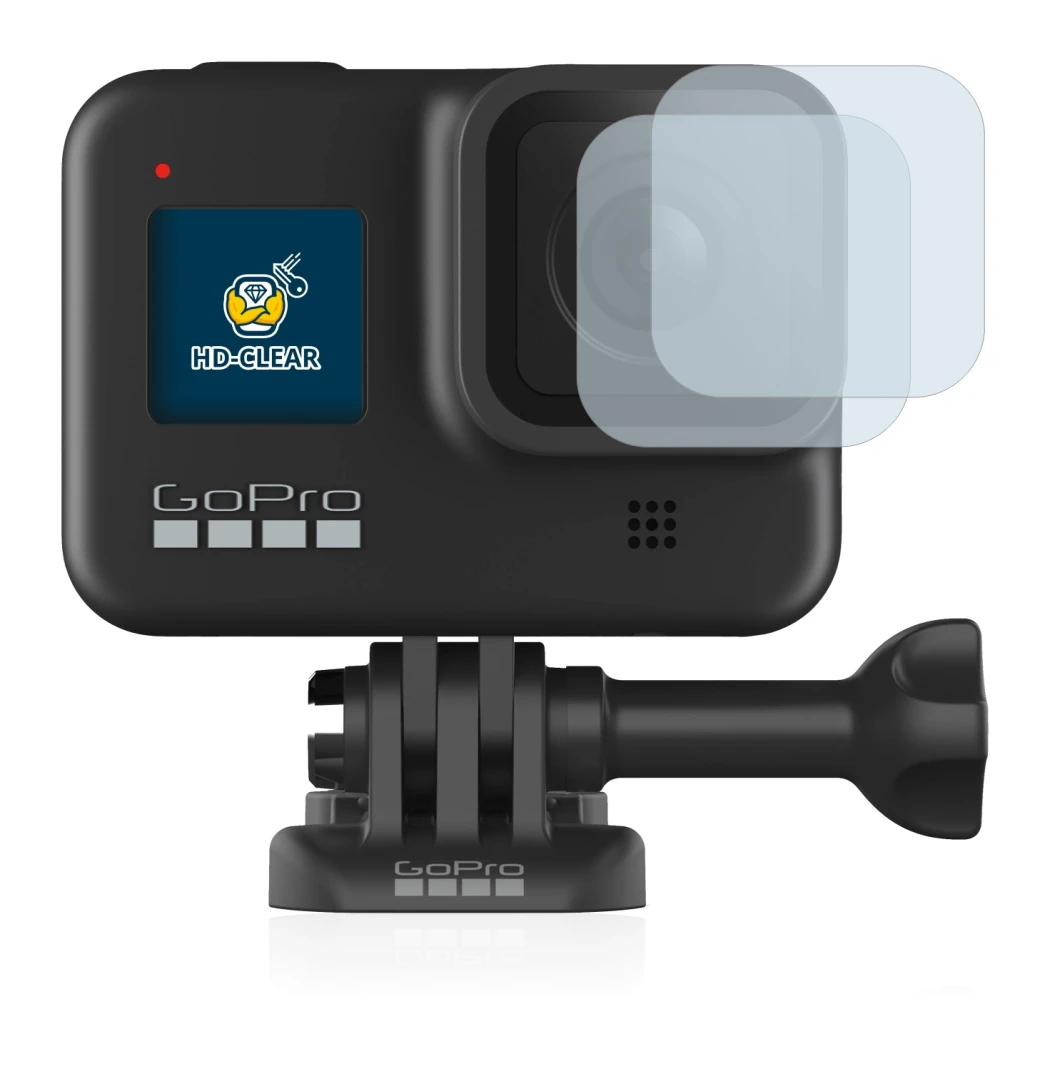 Image of the device GoPro Hero 8 Black (Lens) with a wide variety of screen protectors.