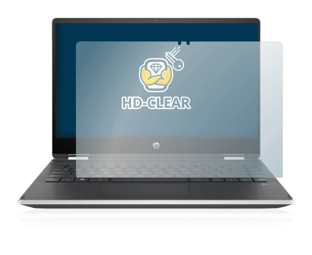Image of the device HP Pavilion x360 (14-dhX) with a wide variety of screen protectors.