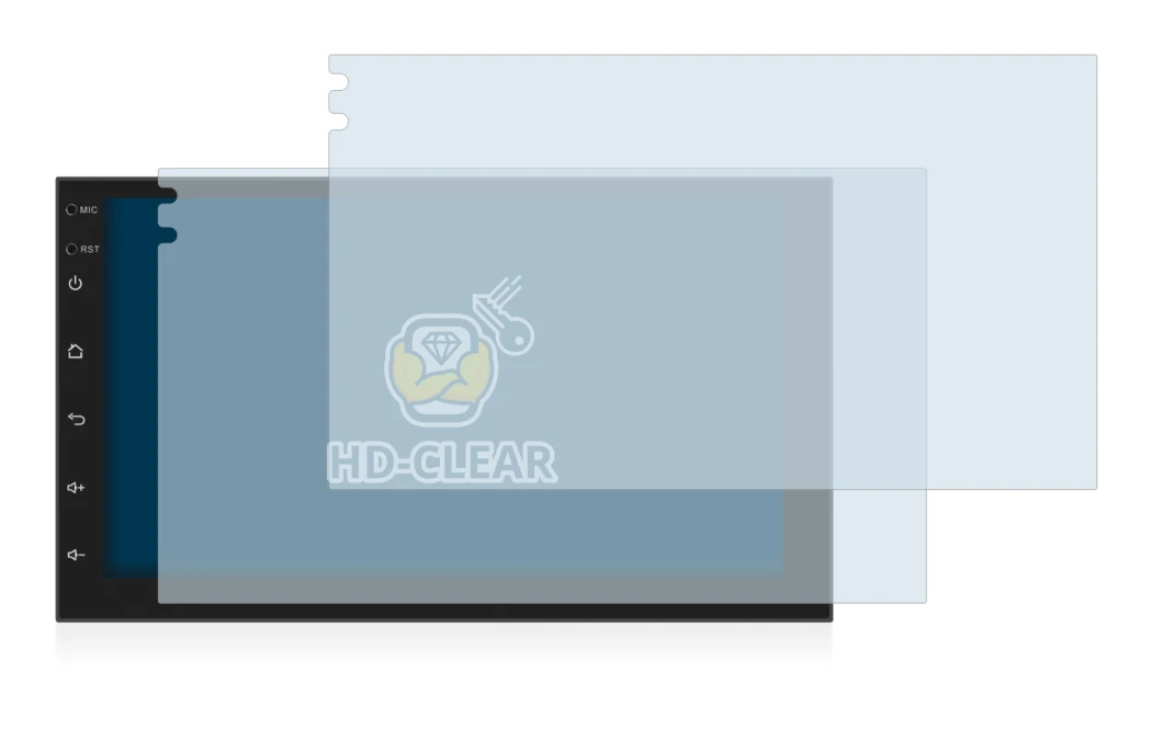 Image of the device Phonocar MediaStation 2Din with a wide variety of screen protectors.