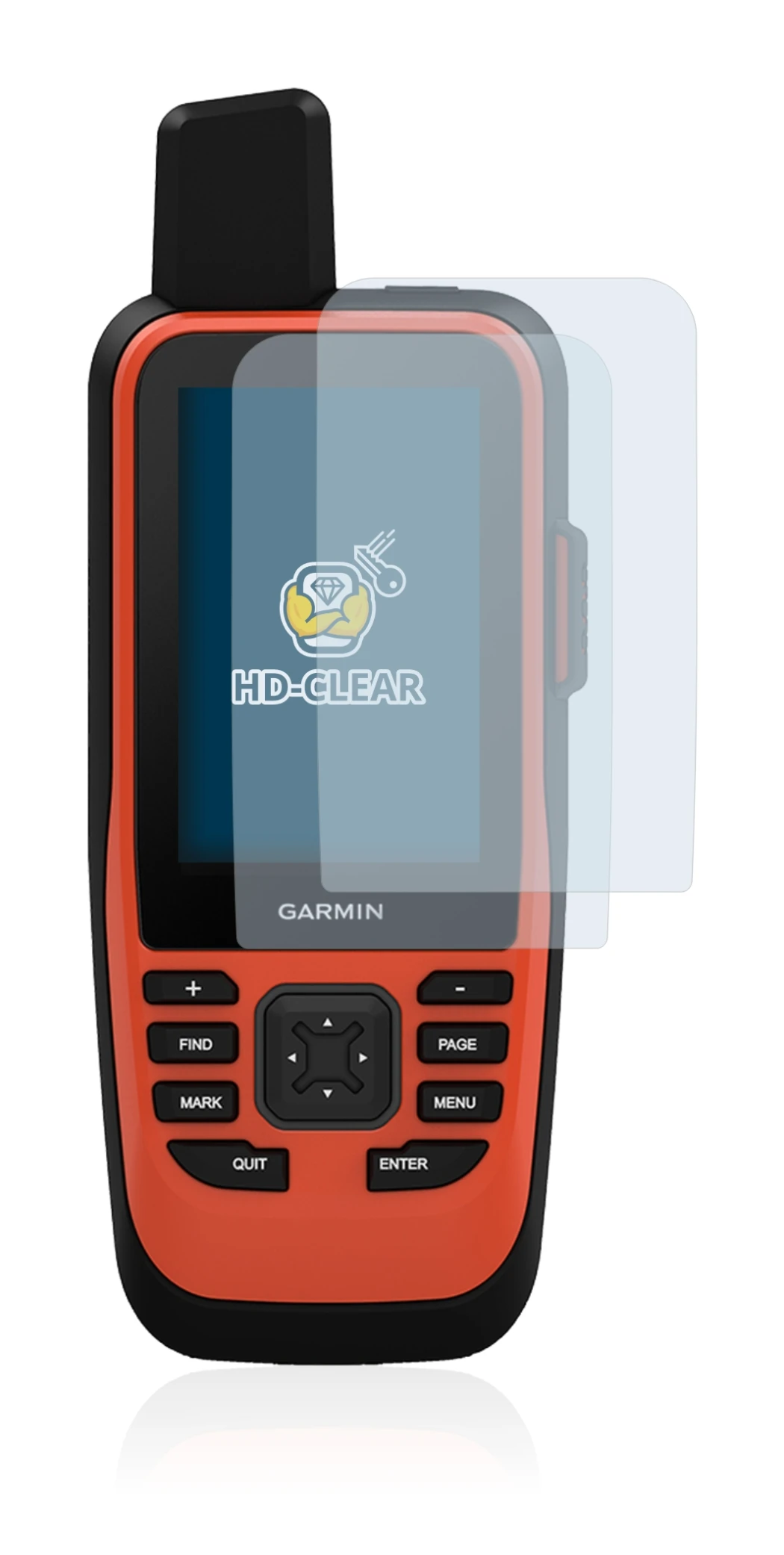 Image of the device Garmin GPSMAP 86i with a wide variety of screen protectors.