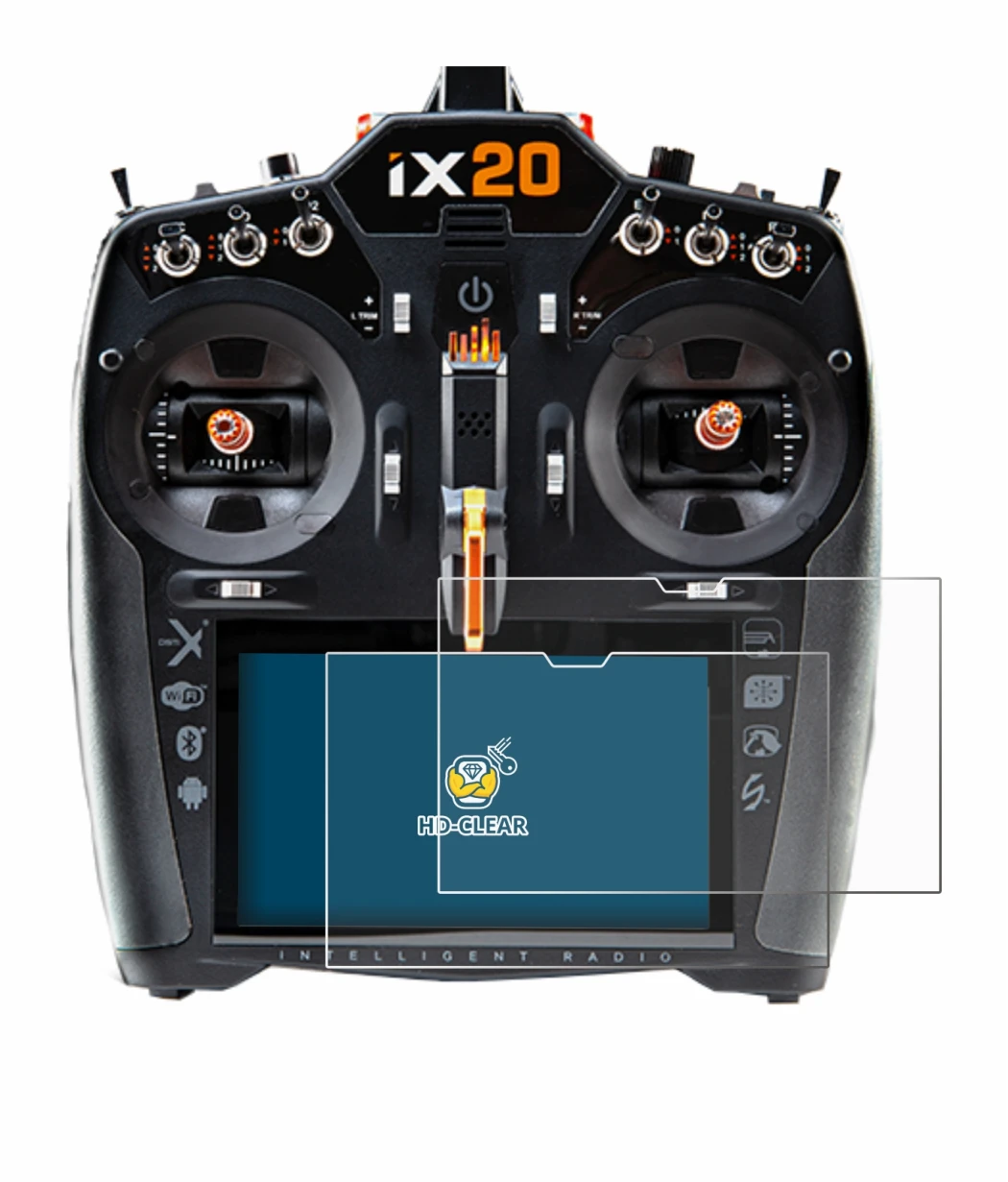 Image of the device Spektrum iX20 with a wide variety of screen protectors.