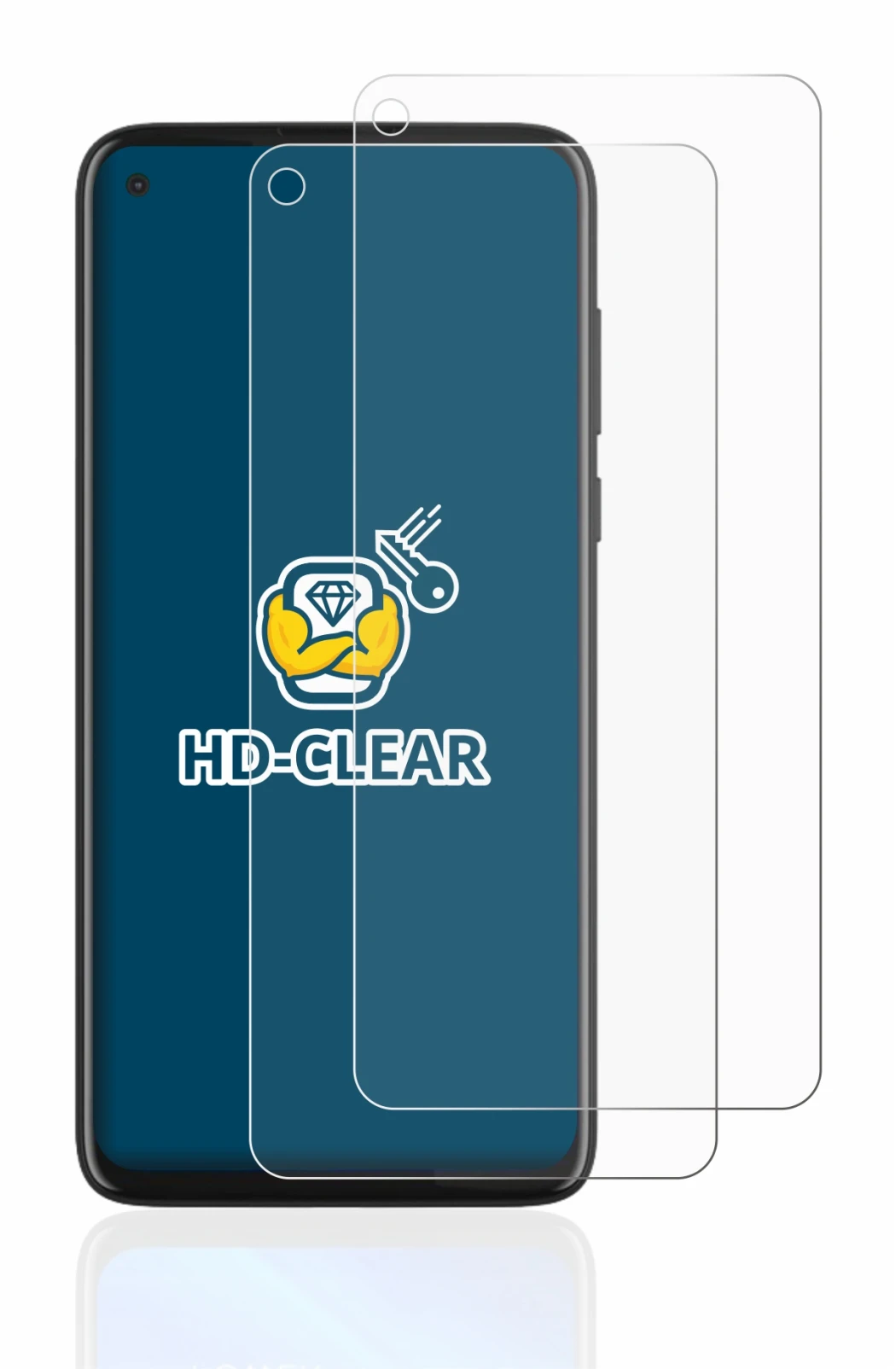 Image of the device Motorola Moto G8 Power with a wide variety of screen protectors.