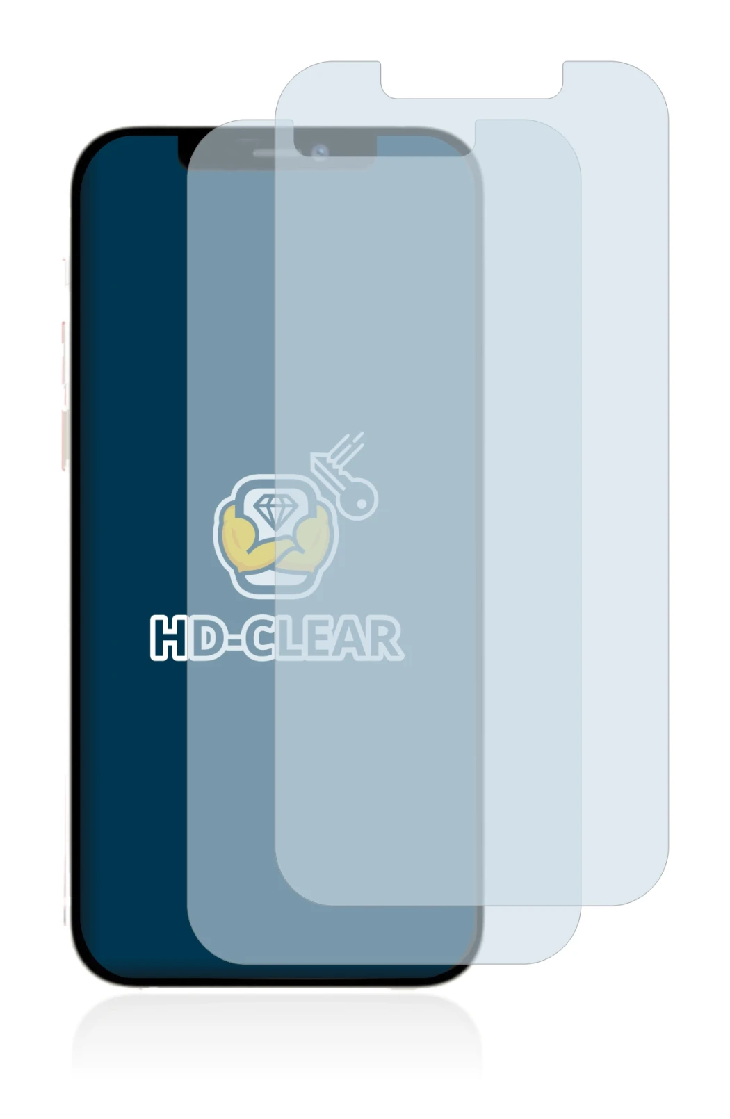 Image of the device Apple iPhone 12 Pro Max with a wide variety of screen protectors.