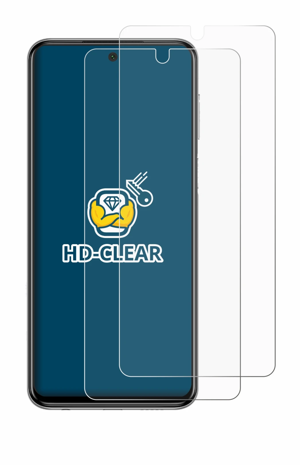 Image of the device Xiaomi Redmi Note 9 Pro with a wide variety of screen protectors.
