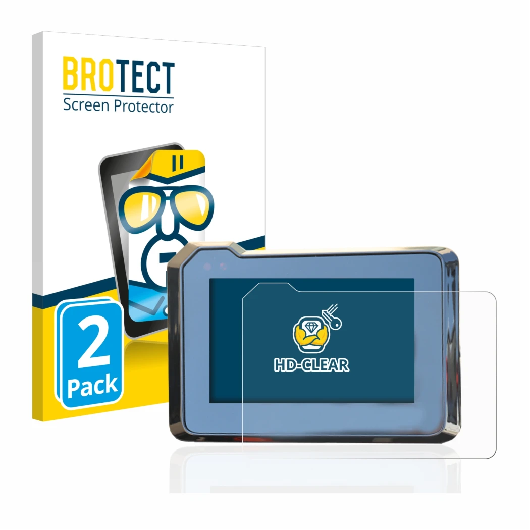 Front side of a product packaging with the brand logo BROTECT. Next to it is the device KTM 1290 Super Duke R 2020/2022 TFT-Di