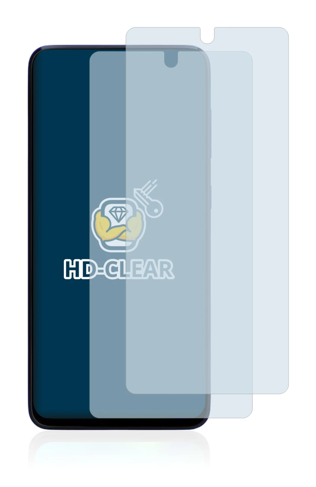Image of the device Samsung Galaxy M51 with a wide variety of screen protectors.