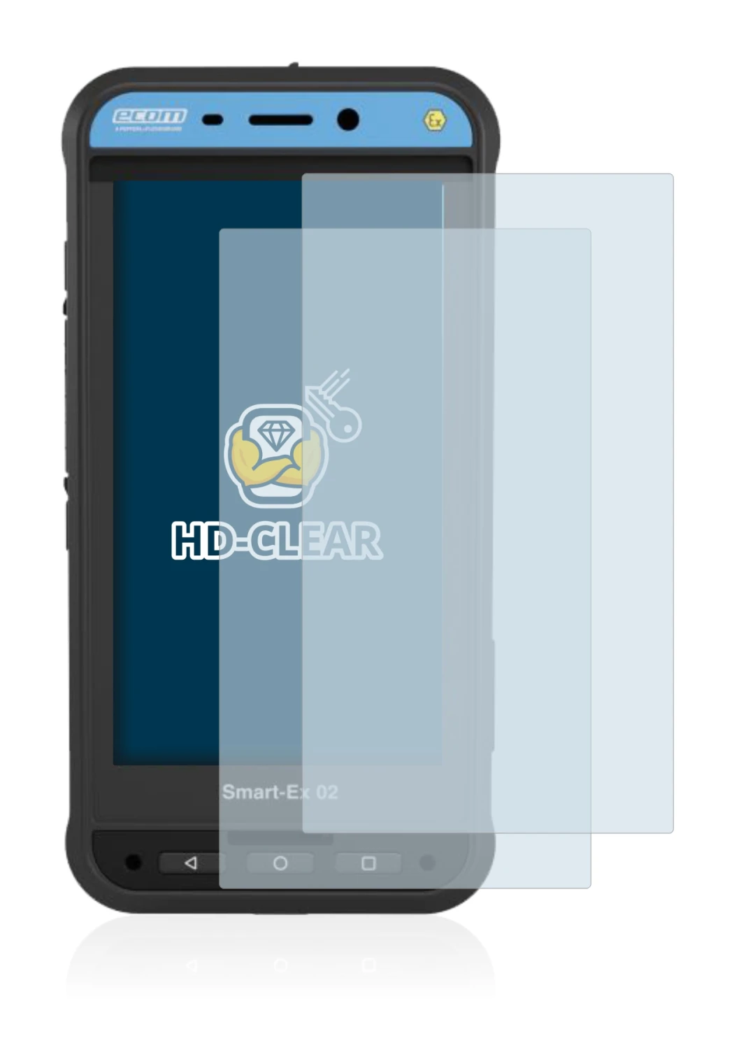Image of the device Ecom Smart-Ex 02 DZ1 with a wide variety of screen protectors.