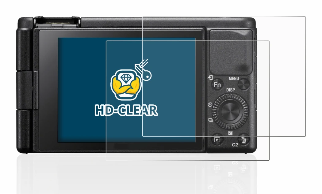 Image of the device Sony ZV-1 with a wide variety of screen protectors.