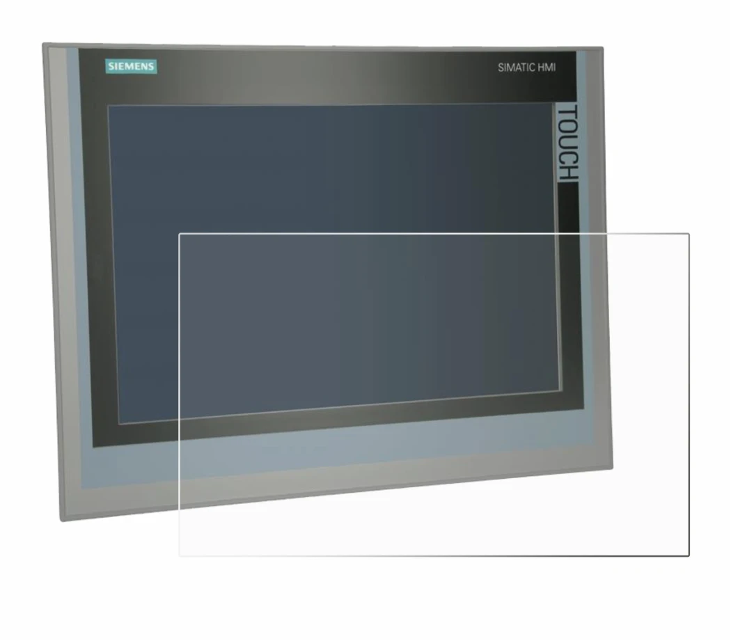 Image of the device Siemens Simatic HMI TP 1500 Comfort with a wide variety of screen protectors.