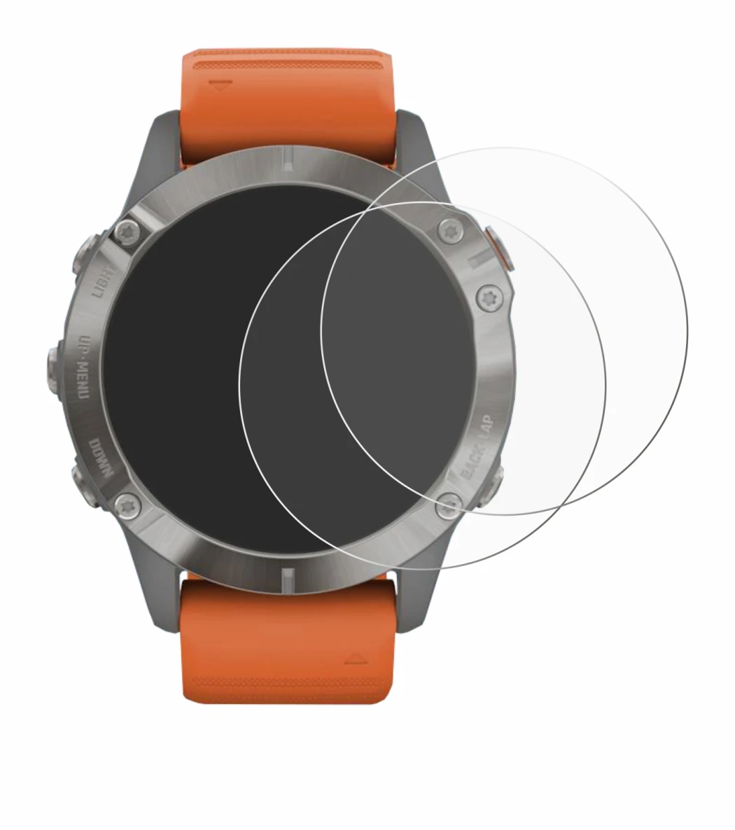 Image of the device Garmin Fenix 6 Pro Solar with a wide variety of screen protectors.