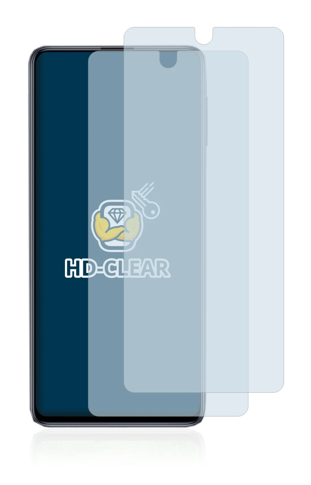 Image of the device Samsung Galaxy M31s with a wide variety of screen protectors.