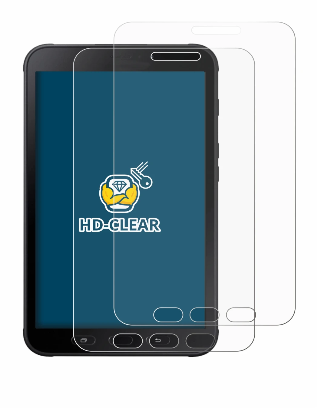 Image of the device Samsung Galaxy Tab Active 2 SM-T395 with a wide variety of screen protectors.