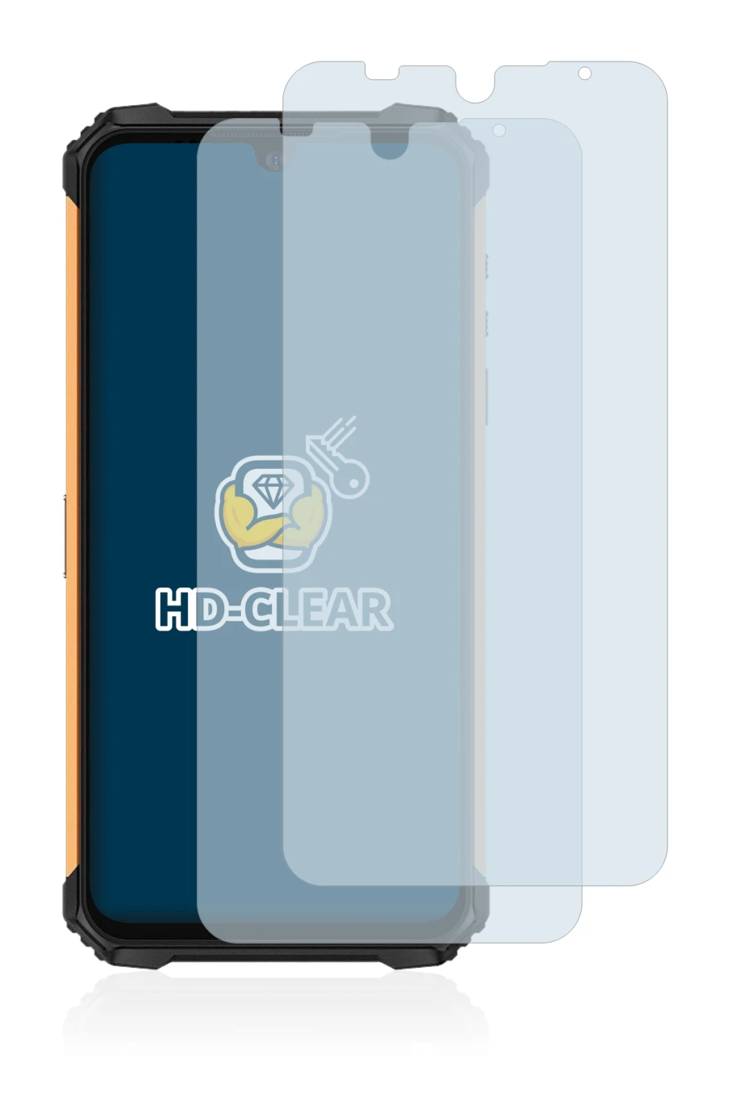 Image of the device Ulefone Armor 8 with a wide variety of screen protectors.