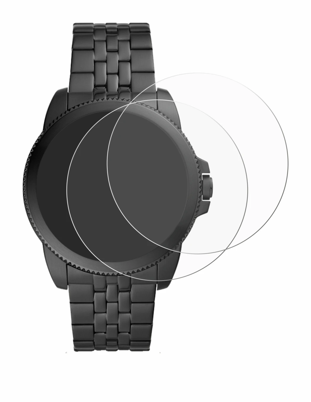 Image of the device Fossil Gen 5E with a wide variety of screen protectors.