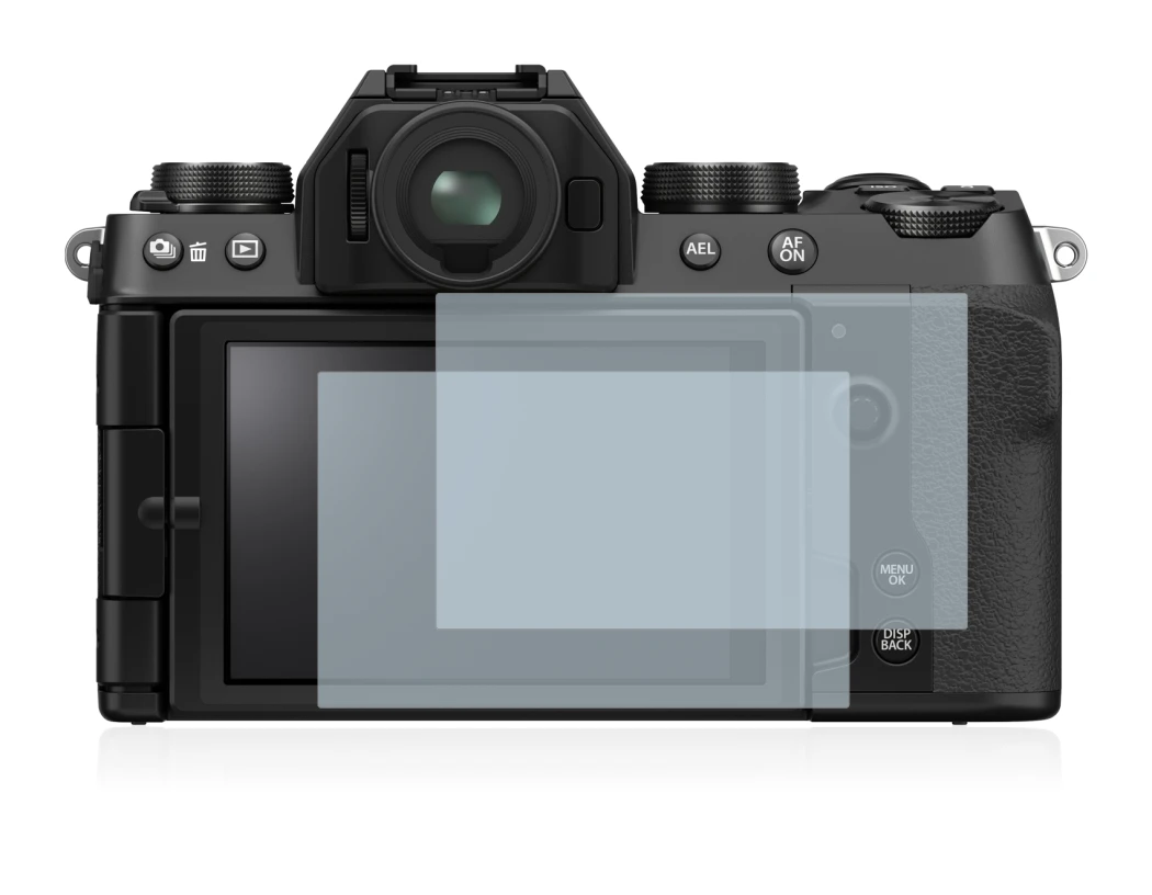 Image of the device Fujifilm X-S10 with a wide variety of screen protectors.