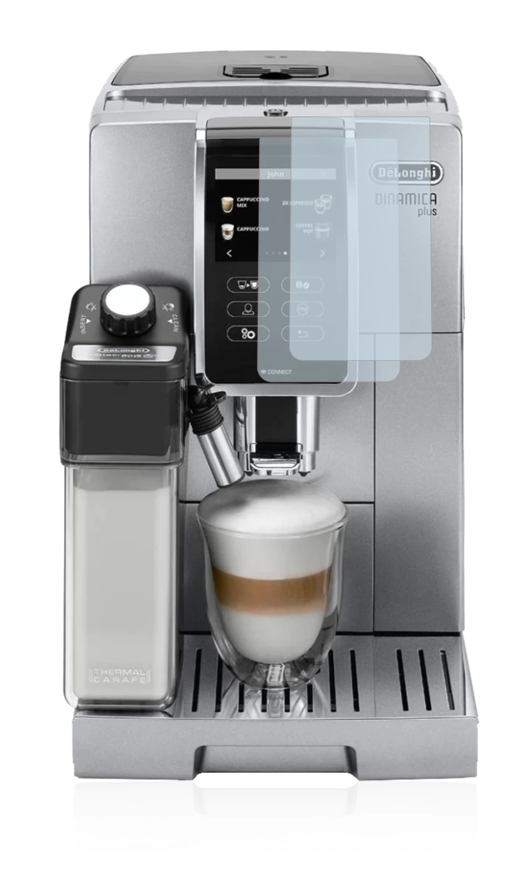 Image of the device DeLonghi Dinamica Plus ECAM370.95.T with a wide variety of screen protectors.