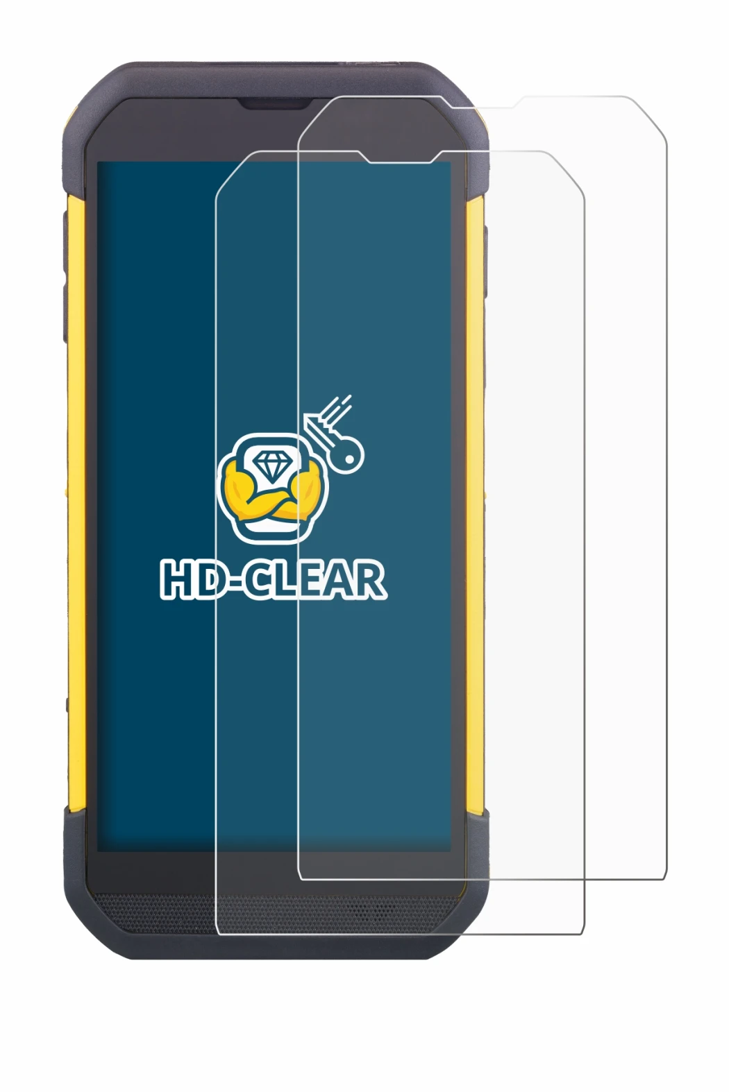 Image of the device Cipherlab RS35 with a wide variety of screen protectors.